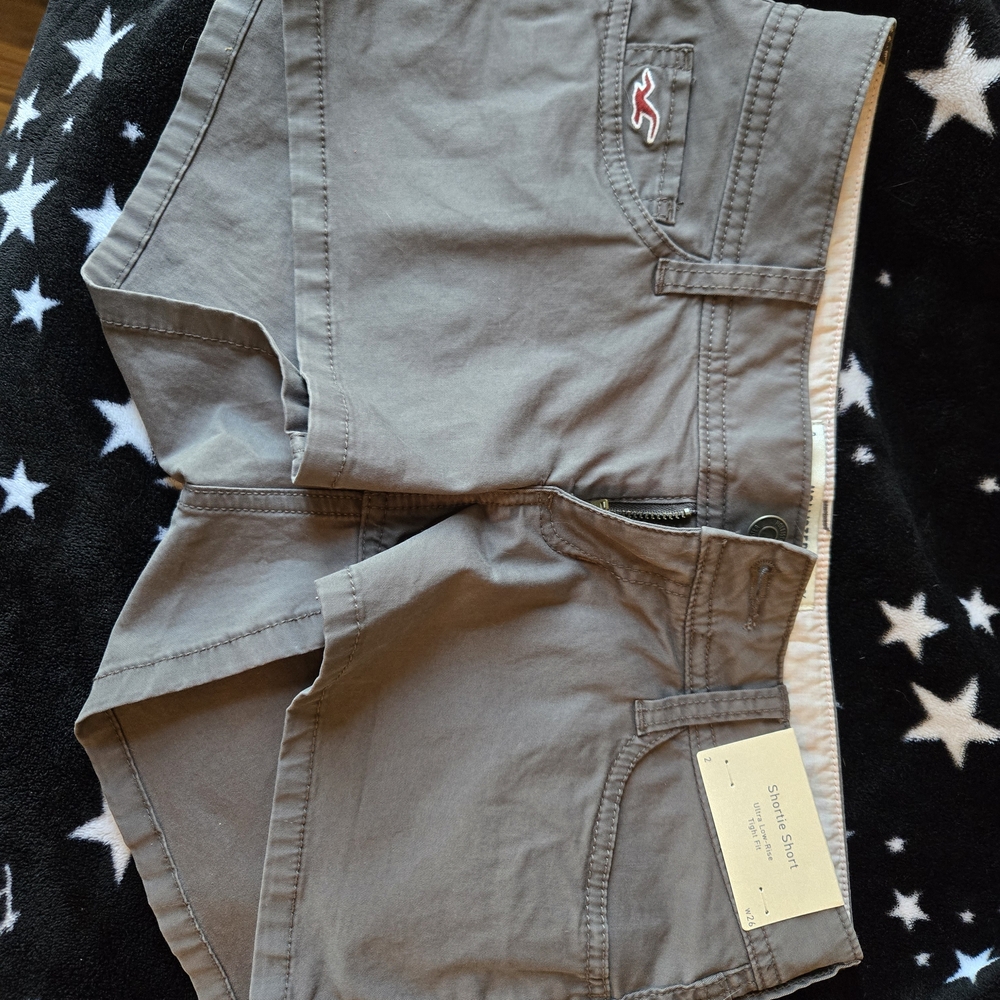 Hollister Gray Women's Cotton-Blend Jean Shorts